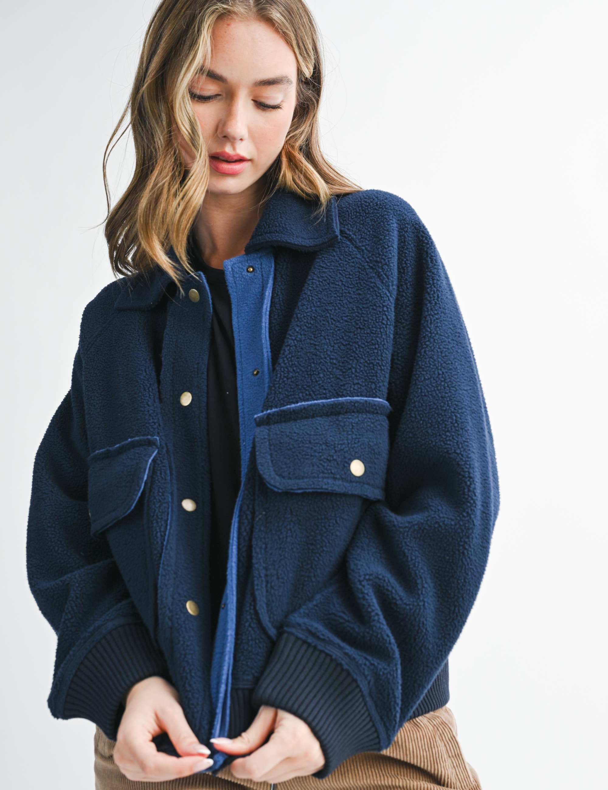 Cropped Button-Up Scripture Jacket